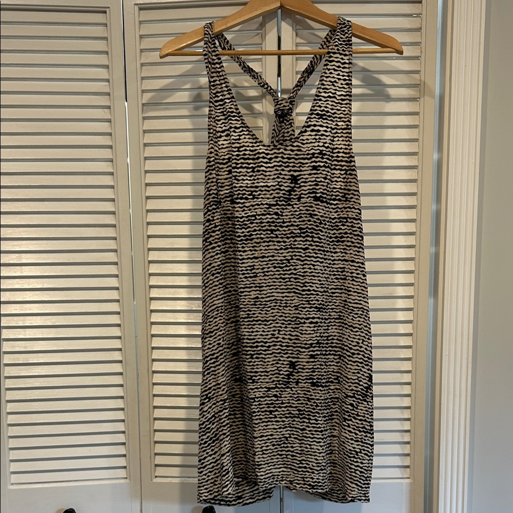 Joie Black and Tan Silk Dress